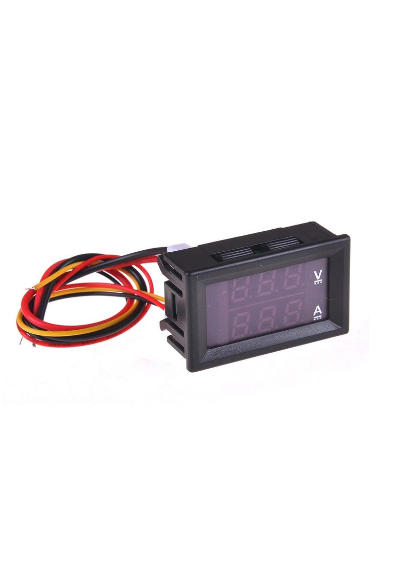 Mini Digital Voltmeter Dc 100V 100A With 0.28 Inch Blue + Red Dual Led Display Multicolour
