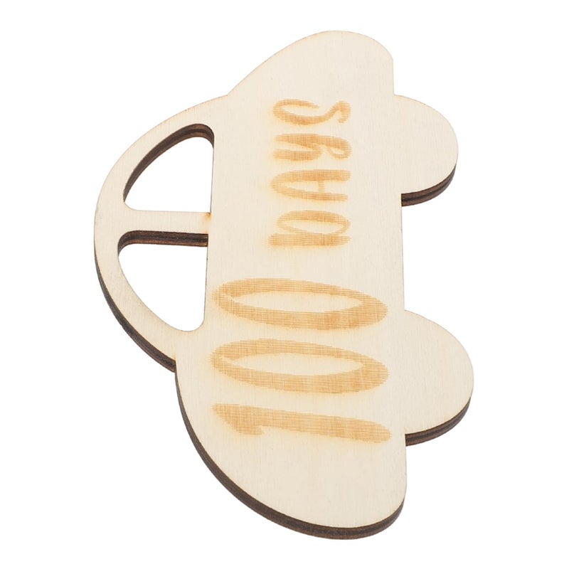 Wooden Photo Prop Card With Cartoon Design For Capturing Growth Moments Nursery Decor - Image 2