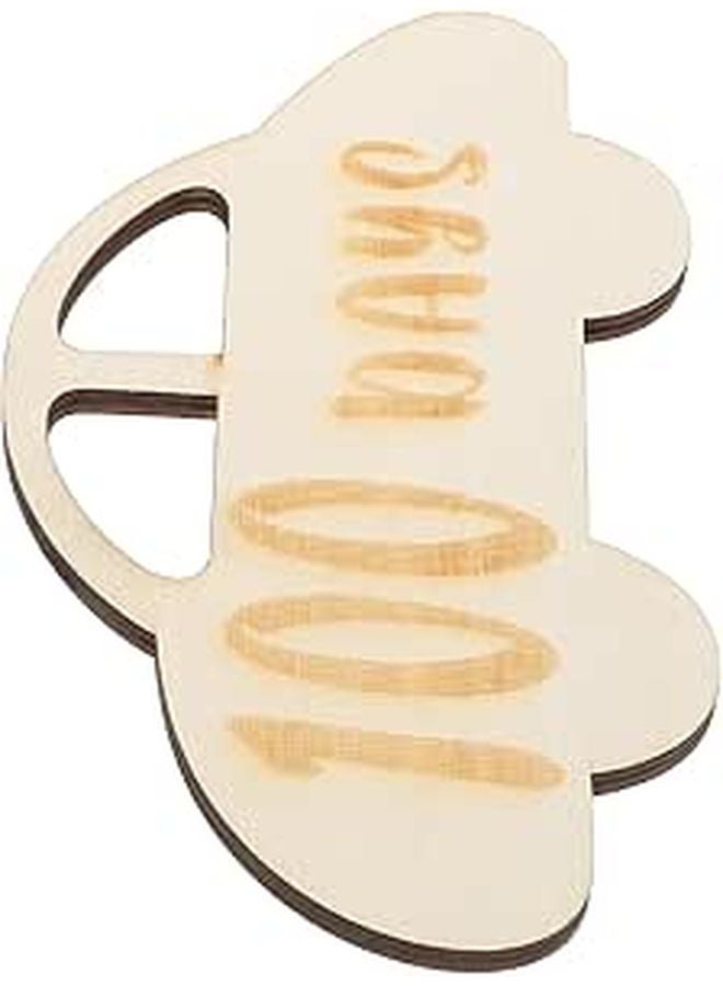 Wooden Photo Prop Card With Cartoon Design For Capturing Growth Moments Nursery Decor - Image 1