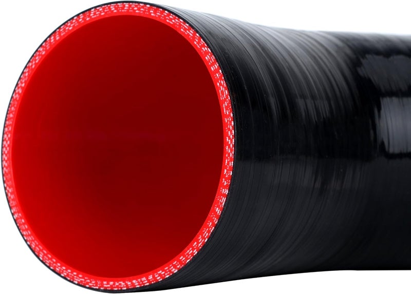 HiwowSport 45 Degree 4-Ply Silicone Hose for Turbo/Intercooler/Intake Piping, 3.0'' ID, Black - Image 2