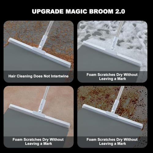 NESTWARE Magic Broom Sweeper with Extendable Handle | Silicone Floor Wiper for Wet and Dry Cleaning | Floor Squeegee Broom for Home, Bathroom, Tiles & Glass Cleaning - Image 3
