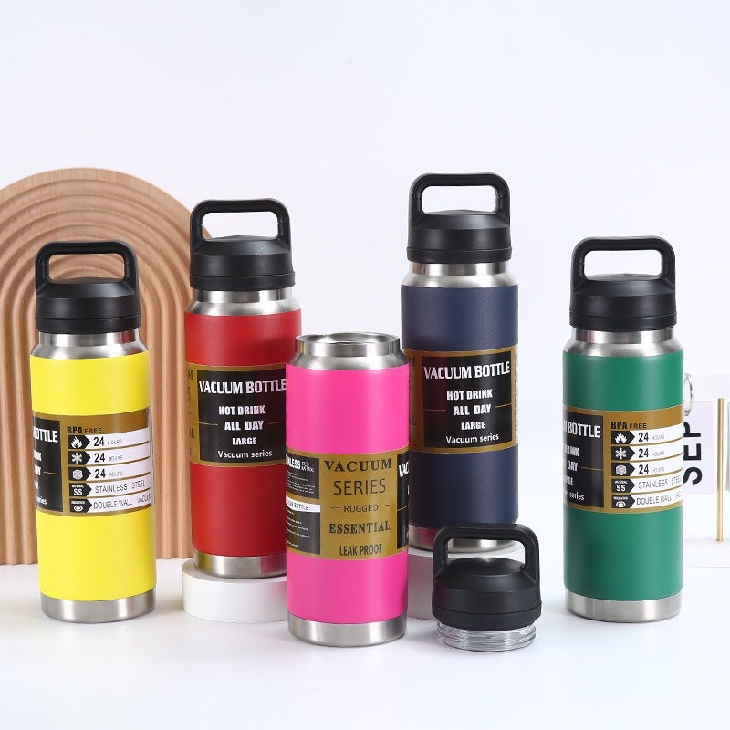 'S New 304 Stainless Steel Thermos Cup Satchel Large-Capacity Space Kettle Outdoor Mountaineering Sports Kettle - Image 4