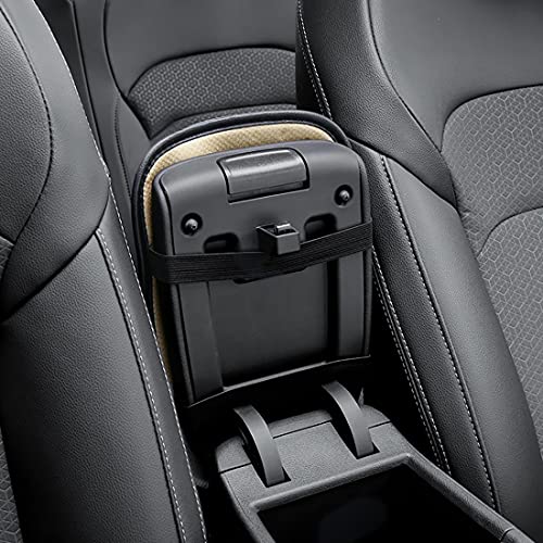 AUPER Car Armrest Seat Box Cover Protector, Auto Center Console Pad PU Leather Cover Protector for Most Vehicle, SUV, Truck, Car - Image 5