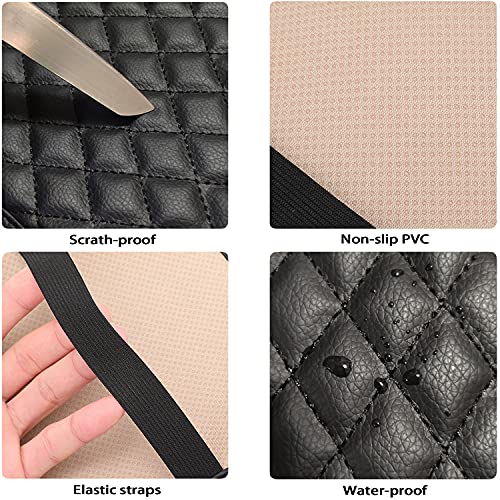 AUPER Car Armrest Seat Box Cover Protector, Auto Center Console Pad PU Leather Cover Protector for Most Vehicle, SUV, Truck, Car - Image 4