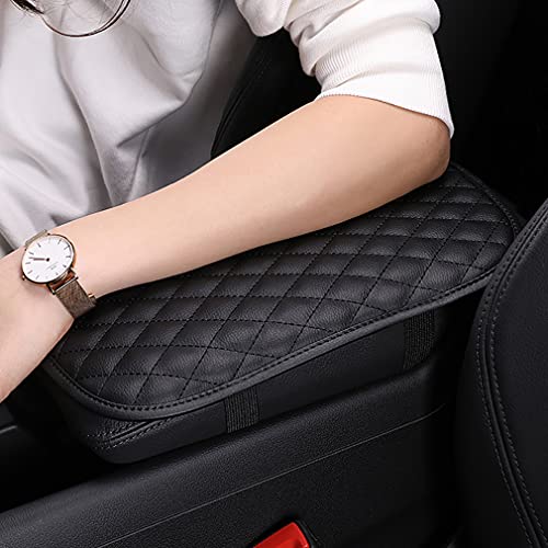 AUPER Car Armrest Seat Box Cover Protector, Auto Center Console Pad PU Leather Cover Protector for Most Vehicle, SUV, Truck, Car - Image 1