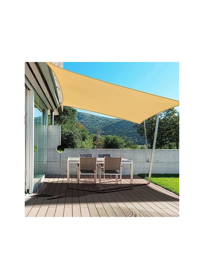 The Bros Large Size Shade Sail with Installation Tool Set Rectangle UV Block Sun Shade Shade Awning Permeable Canopy Pergolas Top Cover for Outdoor Patio Garden Sand (2 * 3M)  - Image 3