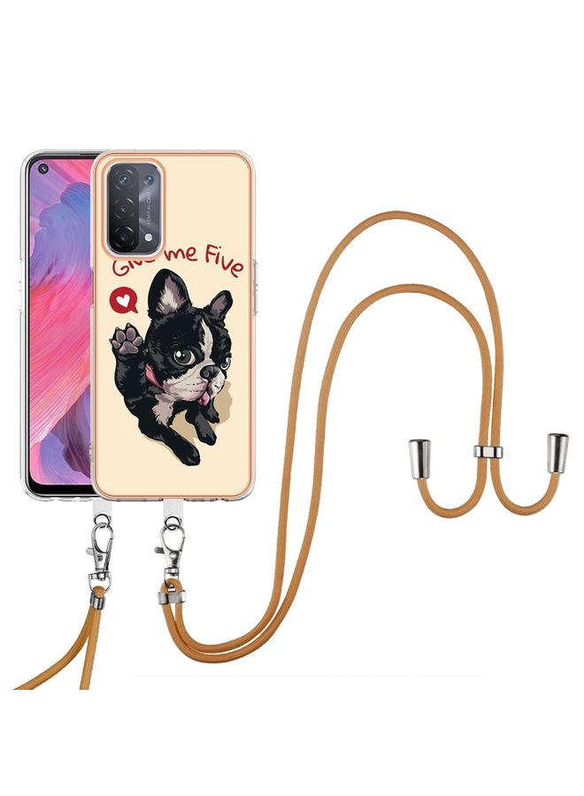 S-TOP Case For OPPO A74 / A93 5G / A54 5G / A93s 5G Electroplating Dual-side IMD Phone Case with Lanyard - Image 2