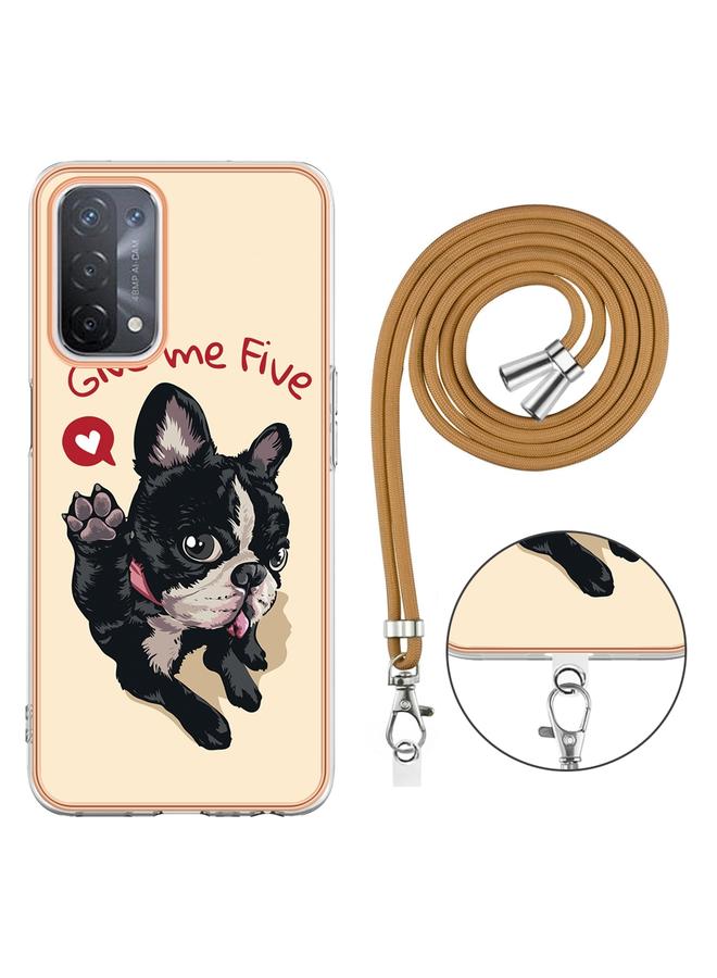 S-TOP Case For OPPO A74 / A93 5G / A54 5G / A93s 5G Electroplating Dual-side IMD Phone Case with Lanyard - Image 3