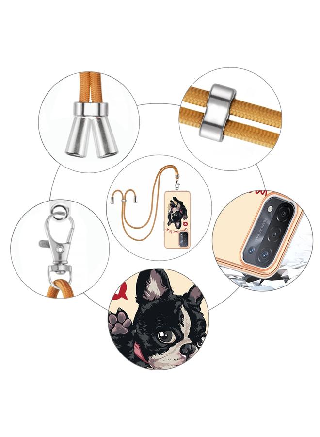 S-TOP Case For OPPO A74 / A93 5G / A54 5G / A93s 5G Electroplating Dual-side IMD Phone Case with Lanyard - Image 4