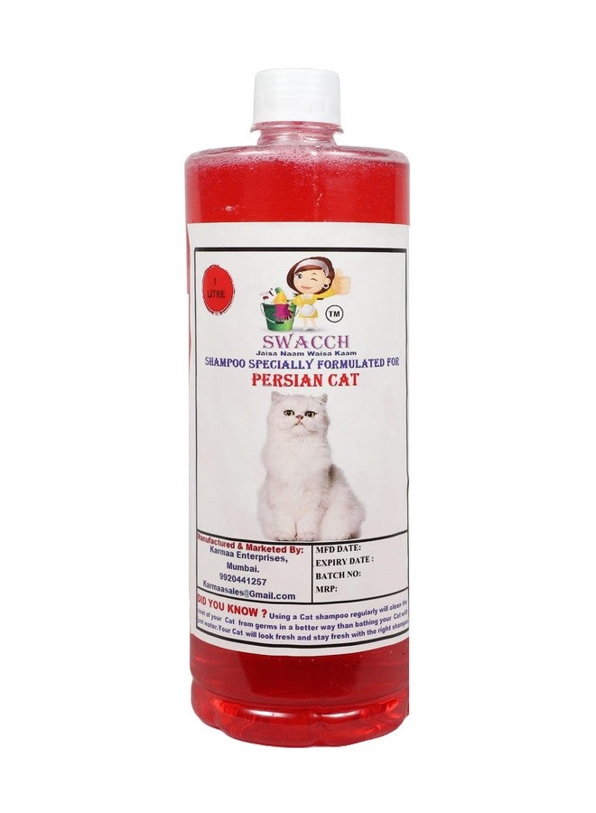 Swacch Shampoo Specially Formulated for Persian Cat (1 Litre) Jasmine - Image 1