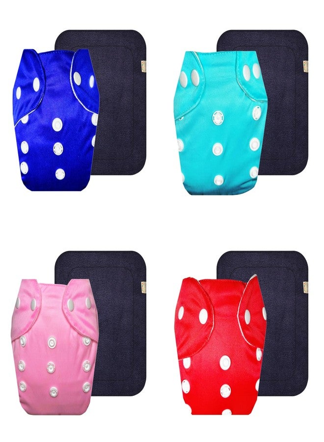 حفاضات قماشية دمبلدو لايت مع حشوة سوداء (عبوة من 4) | ناعمة ولطيفة | قابلة لإعادة الاستخدام والغسل | سريعة الجفاف | ضرورية للاستخدام اليومي | من 3 أشهر إلى سنتين | مناسبة للأطفال من الجنسين - Image 1