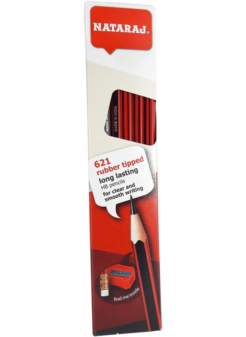 ناتاراج قلم رصاص ناتاراج برأس مطاطي HB 621، يتضمن مبراة - Image 1
