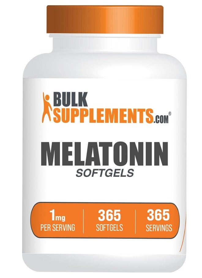 بالك سابلمنتس كبسولات ميلاتونين 1 مجم من BulkSupplements.com - ميلاتونين للبالغين، مكمل غذائي للنوم - 1 مجم ميلاتونين لكل وجبة، خالٍ من الجلوتين، كبسولة هلامية واحدة لكل وجبة، 365 كبسولة (عبوة واحدة)  - Image 1