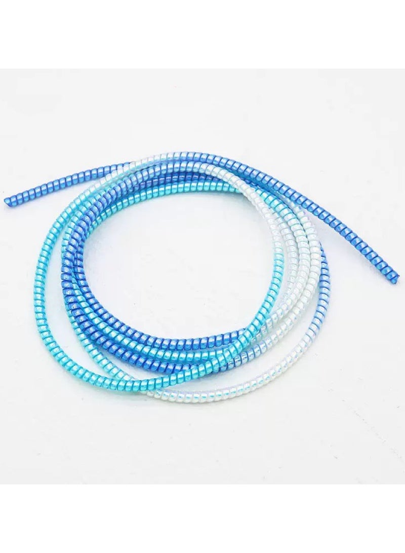 3pcs 140.0cm Laser Color USB Charging Cable Protector Headphone Cable Winding Rop - Image 5