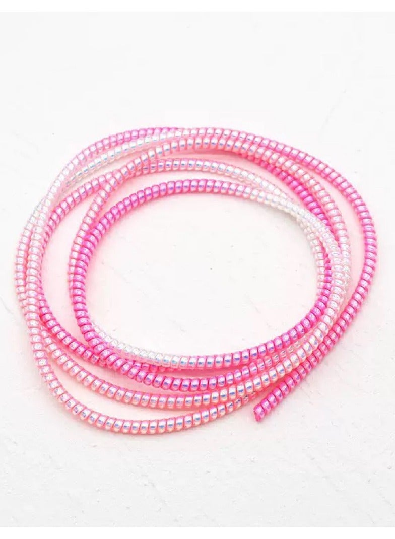 3pcs 140.0cm Laser Color USB Charging Cable Protector Headphone Cable Winding Rop - Image 4