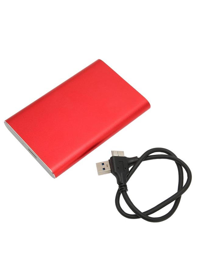 Thoraya Portable metal mobile external hard drive high-speed read and write USB3.0 ultra-thin external mobile hard drive suitable for external computer TV PS4 game red 750GB  - Image 2