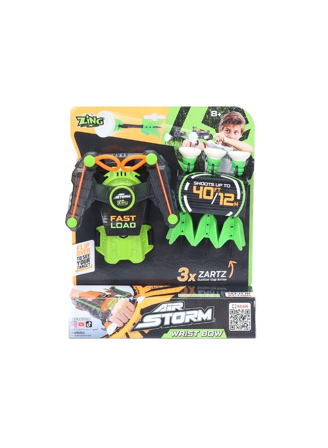Zing Air Storm Wrist Bow Launcher Set with Zartz Suction-Cup Arrows Fast-Load Wearable Shooter, 40ft Power Range, Adjustable Straps, Action Toy for Kids Ages 8+ - Image 1