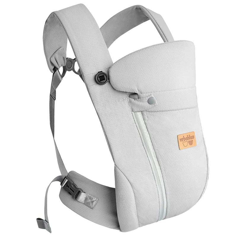 vrbabies New Upgrade Ergonomic Baby Carrier Newborn Toddler Wrap Carrier,Hands Free Baby Sitting Support Sling,Breathable,Perfect for Infants/Chest Sling for Babies Shower Gift (Light Grey) - Image 1