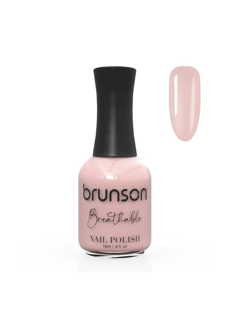 Brunson Breathable Nail Polish Halal Nail Lacquer Wudu friendly Quick Dry long lasting but easy peel off Glossy Shine Water Based Nail paint 18ml