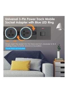 NIBEMINENT 3-Pin Track Socket Black/Blue/Gold  - Image 3