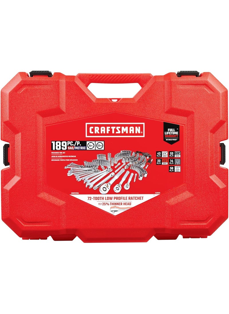 CRAFTSMAN CRAFTSMAN Mechanics Tool Set 14 and 38 Inch Drive 189 Piece CMMT12134  - Image 5