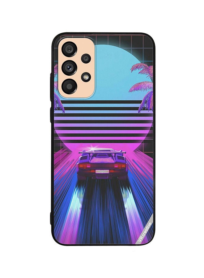 VR CREATIVE Protective Case Cover For Samsung Galaxy A33 5G Retro Synthwave Ps4 Design Multicolour - Image 1