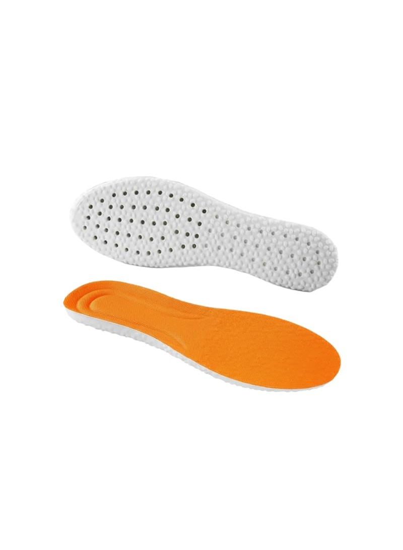 Tishta Orthopedic Shoe Insole for Men - Cushioned Support - Cut-to-Size (41-46) - (Orange-White) - (1 Pair) (Silicone) - Image 4