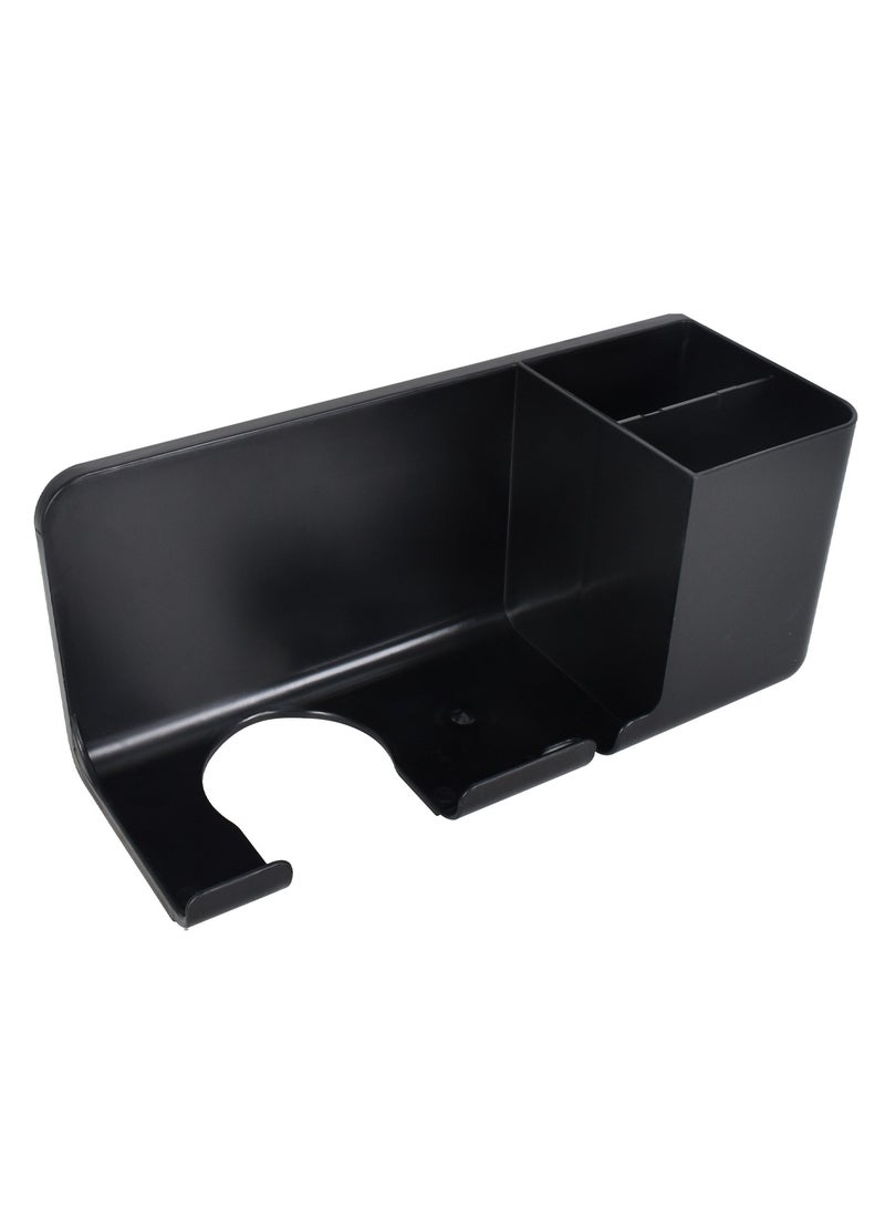 Hair Dryer Holder Wall Mounted Bathroom Hair Styling Care Tool Organizer with Storage and Cable Holder Multi-Functional Hair Dryer Storage Rack for Bathroom Bedroom Hair Salons - Image 1