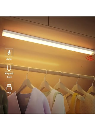 Wireless LED Motion Sensor Light Bar – USB Rechargeable, Magnetic Under Cabinet Lighting for Kitchen, Stairs, Hallway, and Wardrobe with Auto On/Off & Emergency Lighting, Portable, Touch-Controlled, Indoor Motion Sensor Light (10CM Size, Warm Light) - pzsku/ZBE64B5D1BF7577359C0CZ/45/1742843745/47d25167-4177-4e1c-91b5-baf5748c3d85