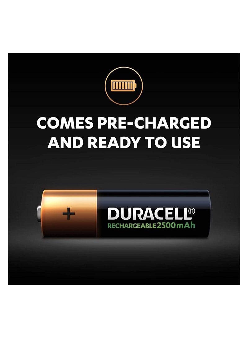 دوراسيل AA 4-Cells 2500mAh Ni-MH 1.2V HR6 - DX1500 Rechargeable Batteries - Image 2