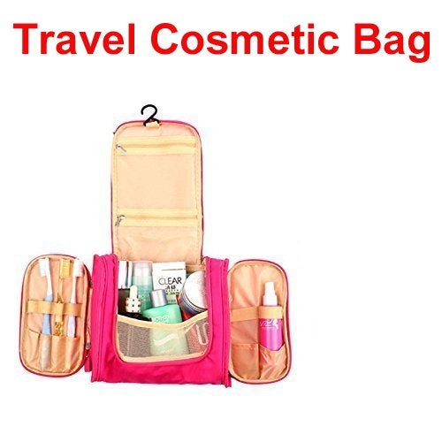 Vroxy Multi Functional Travel Cosmetic Organizer Bag  Extra Large Makeup Organizer  Cosmetic Case Household Grooming Kit Storage Travel Kit Pack with Hanging Hook Multi Color - Image 2
