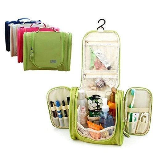 Vroxy Multi Functional Travel Cosmetic Organizer Bag  Extra Large Makeup Organizer  Cosmetic Case Household Grooming Kit Storage Travel Kit Pack with Hanging Hook Multi Color - Image 3
