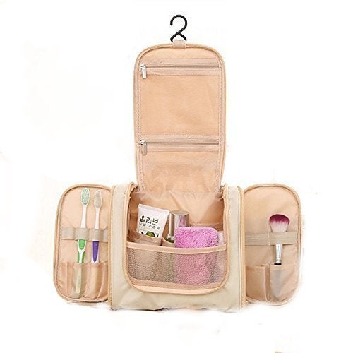 Vroxy Multi Functional Travel Cosmetic Organizer Bag  Extra Large Makeup Organizer  Cosmetic Case Household Grooming Kit Storage Travel Kit Pack with Hanging Hook Multi Color - Image 4