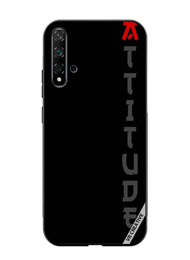 VR CREATIVE Protective Case Cover For Huawei Nova 5T Black With Text Design Multicolour - Image 1