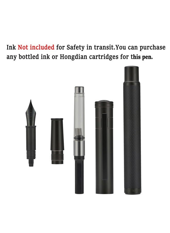 Asvine Hongdian Fountain Pen Fine Nib Black Forest Series Classic Design Signature Collection with Converter and Pen Case Set - Image 5