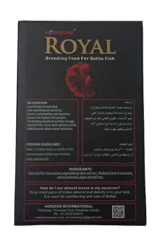 Horizone Royal Betta Fish Breeding Feed, Premium Pellets, 22g, for All Life Stages - Image 4