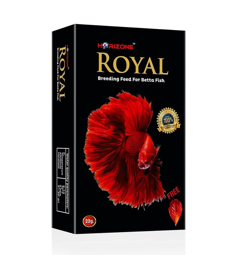 Horizone Royal Betta Fish Breeding Feed, Premium Pellets, 22g, for All Life Stages - Image 1