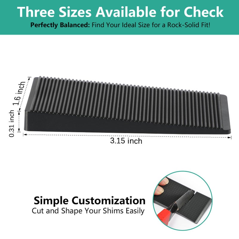 PROPA Furniture Leveler 12Pcs Kit Size Variety | Multi-Purpose Rubber Shim For Leveling Feet Stable | Anti-Wobble Pad For Uneven Table  Dresser Leg  Toliet And More Furniture | Prevent From Wobbling - Image 5