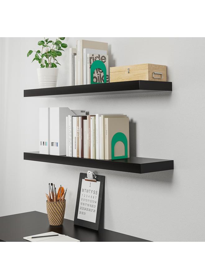 erorex Wall shelf, black-brown, 110x26 cm - Image 4
