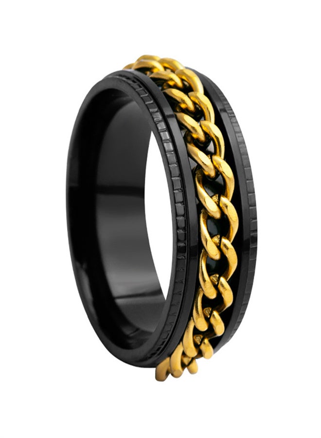 Men's Chain Turn Stainless Steel Stress Relief Ring Standard US Sizes - Image 1