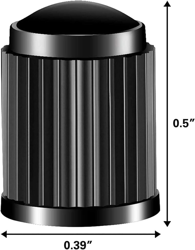 CKAuto 50 Pack Tire Valve Caps - Black Plastic with O Rubber Seal - Image 4