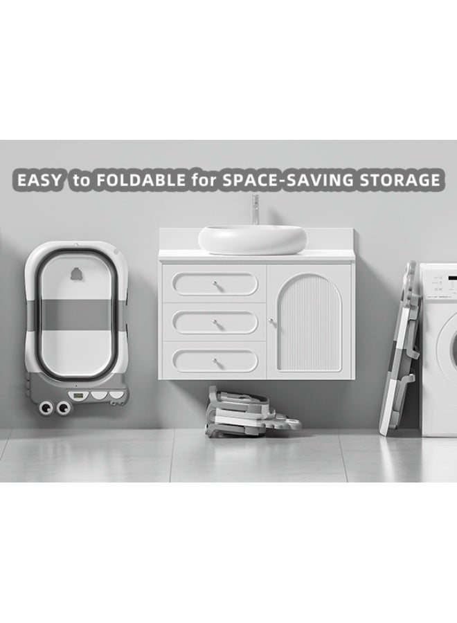 لوفي حوض استحمام للأطفال قابل للطي – رصاصي - Image 2