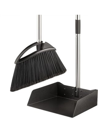 Long Handled Dust Pan and Broom Set for Home, Heavy Duty Metal Stainless Steel Dustpans and Brooms, Upright Stand Up Design - pzsku/ZBE651CFDC9B64E2BE1D2Z/45/1743753669/717ed23c-a04d-4e16-aff5-022b336ccc7a