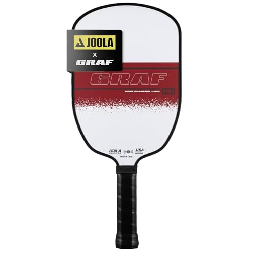 JOOLA GRAF CHAMPION 12mm Pickleball Paddle Sandblasted Pickleball Racket Surface Increases Spin Control Agassi Shape with Extended Sweet Spot UPAA Certified USAP Approved NFC Chip Enabled - Image 1