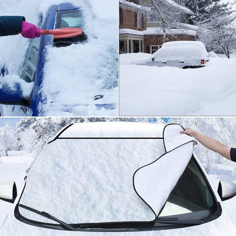 SMALUCK Car Windscreen Cover Sunshade - UV Protective Front Window Cover for All Weather (145x100 cm) - Image 5