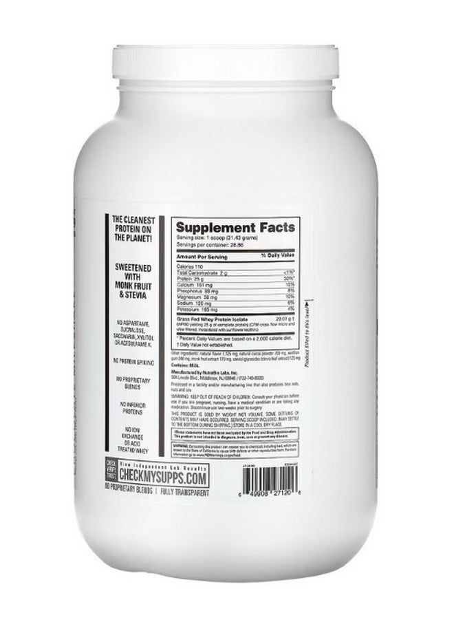 NutraBio - Grass Fed Whey Protein Isolate Chocolate Milkshake 2 lb 907 g - Image 1