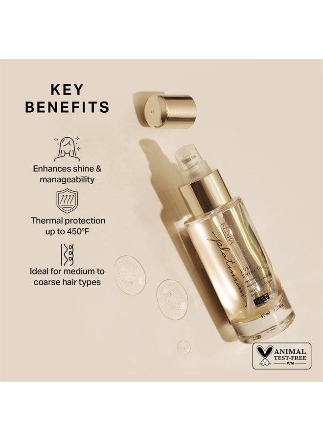Kenra Professional Kenra Platinum Luxe Shine Oil | Gold Enriched Nourishing Elixir |Enhances Shine & Manageability | Thermal Protection Up To 450F | Medium To Coarse Hair | 1.5 fl. Oz  - Image 2
