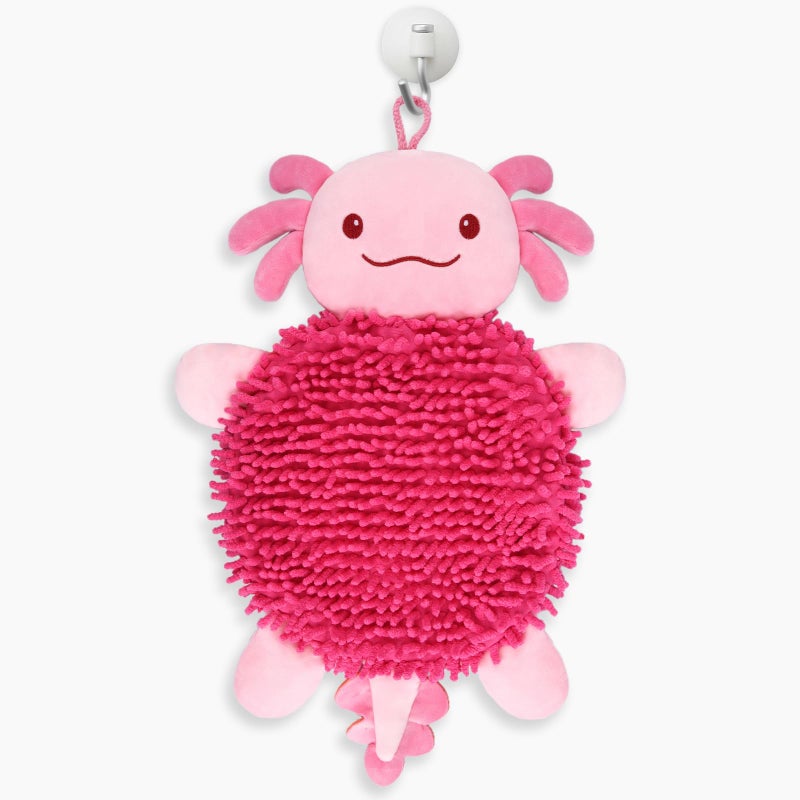 JEROKUMI Axolotl Hand Towel for Bathroom Kitchen - Cute Hanging Face Towels Super Absorbent Chenille, Funny Decorative Towel, Kawaii Holiday Christmas Birthday Gifts for Women, Moms, Kids - Image 1