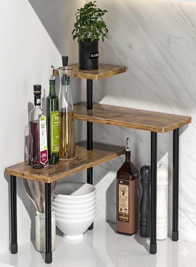 Rellon 3 Tier Spice Rack for Kitchen Counter Top Organizer Shelf Storage Rack,Container Rack, Space Saving,Bathroom Shelves (A1) - Image 1