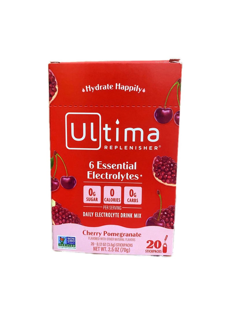 Ultima Replenisher Ultima Replenisher 6 Essential Electrolytes Mix Cherry Pomegranate 20 Stickpacks - Image 1